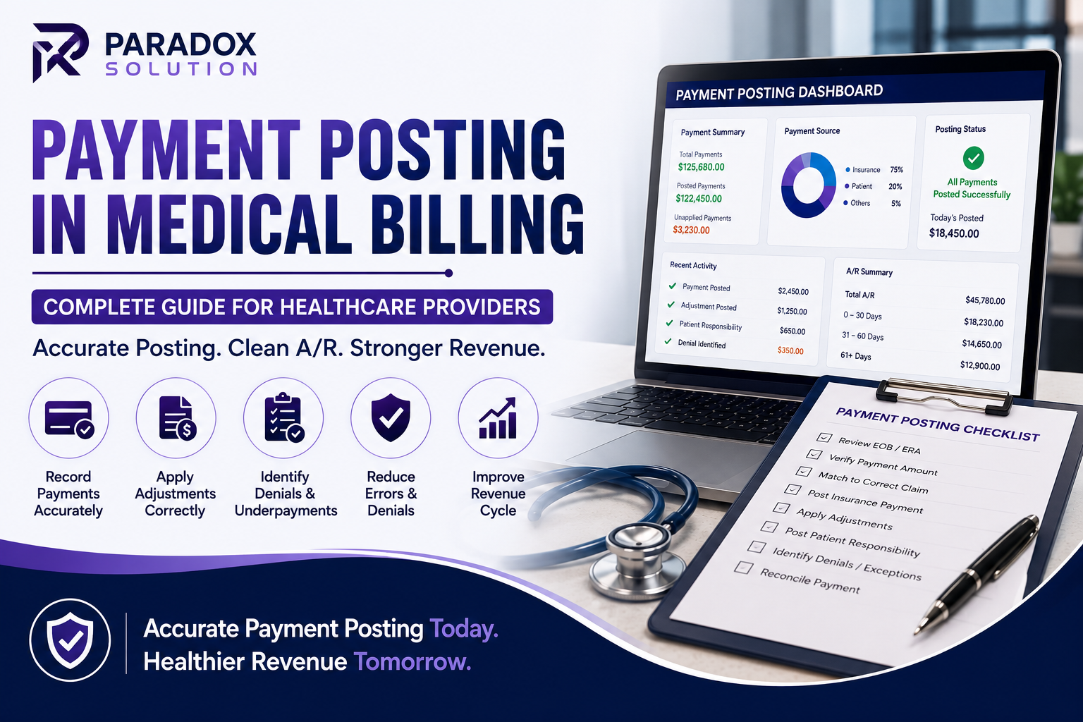 Payment posting in medical billing guide for healthcare providers by Paradox Solution
